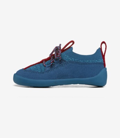 Affenzahn Baby Walker Knit Shark - Barfots prewalker i blå