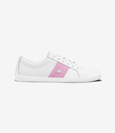 Be Lenka Elite Sneakers barfot, Dame - Hvit/lys rosa