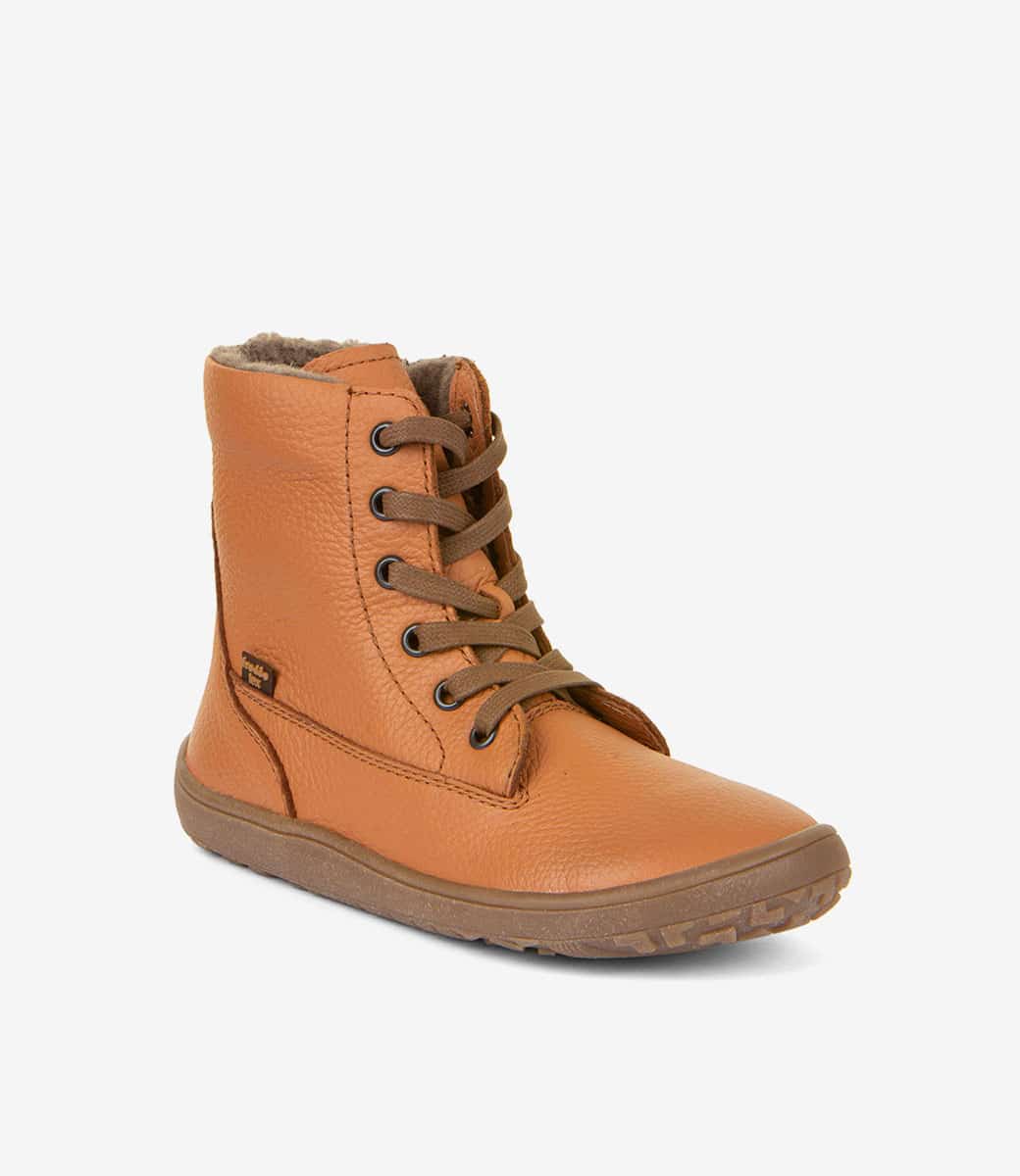 Froddo tex laces suede barfotstøvler - Cognac