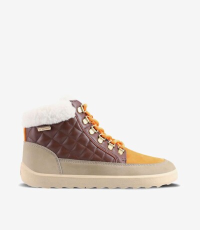 Be Lenka Olivia Barefoot Boots - Taupe, Dark Brown & Orange