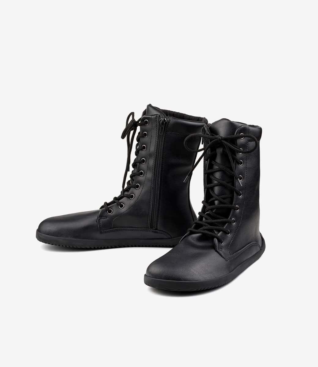 Ahinsa Jaya Ultra Comfort Women’s Fall/Winter Zip-up Boots – Black
