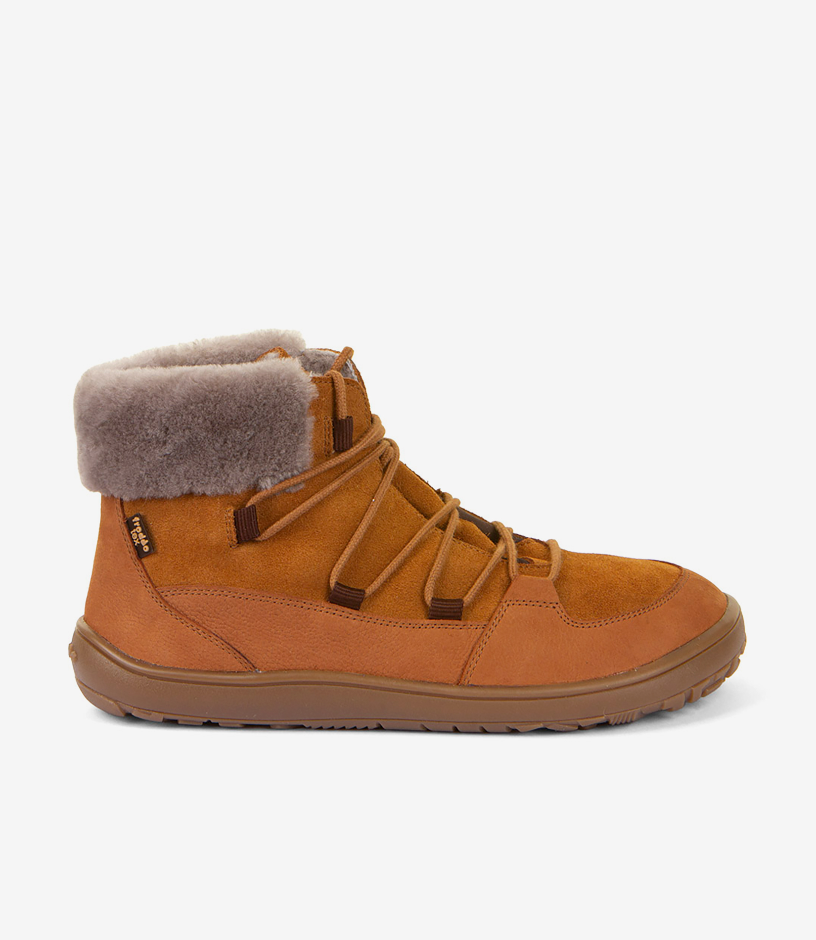 Froddo Ankle Boots barfodsstøvler up furry, Dame, Cognac